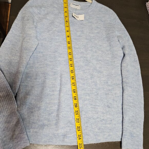 NWT Old Navy Womens Light Blue Sweater S Ribbed Knit Long Sleeve Crewneck Soft A - Picture 9 of 12